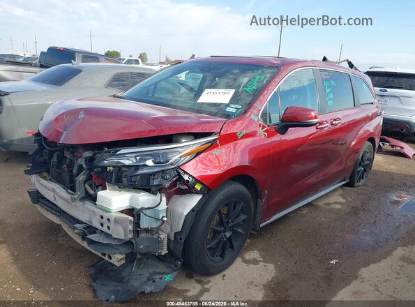 5TDESKFC0RS130772 2024 TOYOTA SIENNA Maroon წინა მარცხენა ხედი სამი მეოთხედიდან
