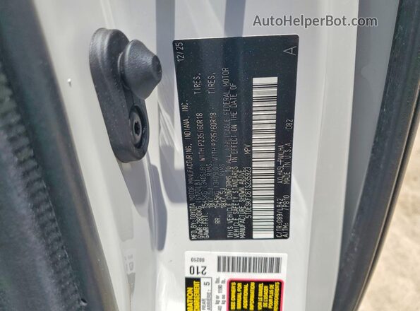 5TDESKFC6TS235923 2026 TOYOTA SIENNA White VIN კოდის სტიკერის ხედი