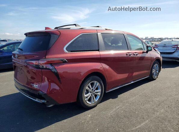 5TDESKFC8PS085125 2023 TOYOTA SIENNA Red Задня права чверть