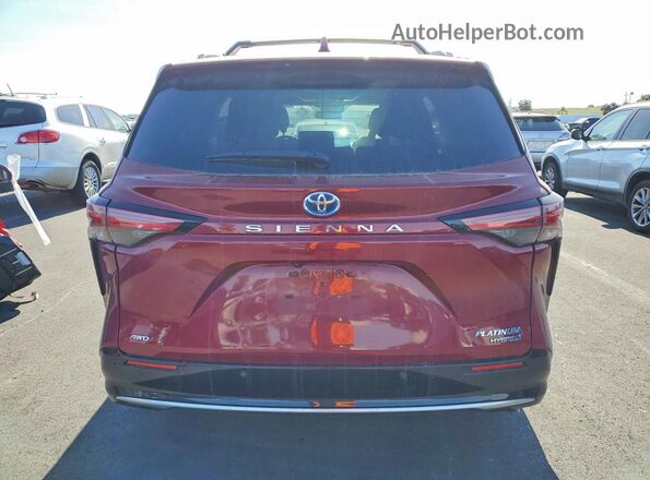 5TDESKFC8PS085125 2023 TOYOTA SIENNA Red Вид ззаду