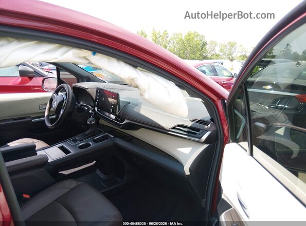 5TDESKFC8RS135671 2024 TOYOTA SIENNA Red Widok wnętrza z przodu