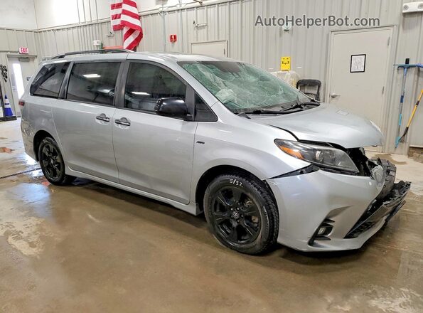5TDEZ3DC8LS232753 2020 TOYOTA SIENNA Серебряный Передняя правая четверть