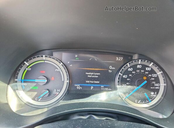 5TDFARAH6MS004699 2021 TOYOTA HIGHLANDER White Սարքավորումների վահանակի տեսք