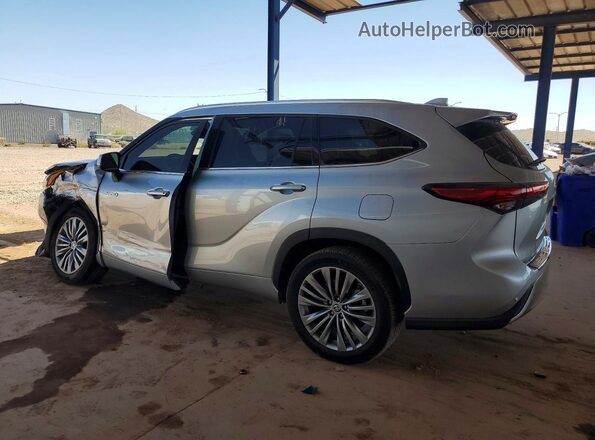 5TDFARAH7MS011046 2021 TOYOTA HIGHLANDER Silver Հետևի ձախ