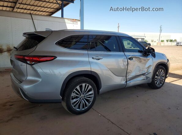 5TDFARAH7MS011046 2021 TOYOTA HIGHLANDER Silver Հետևի աջ