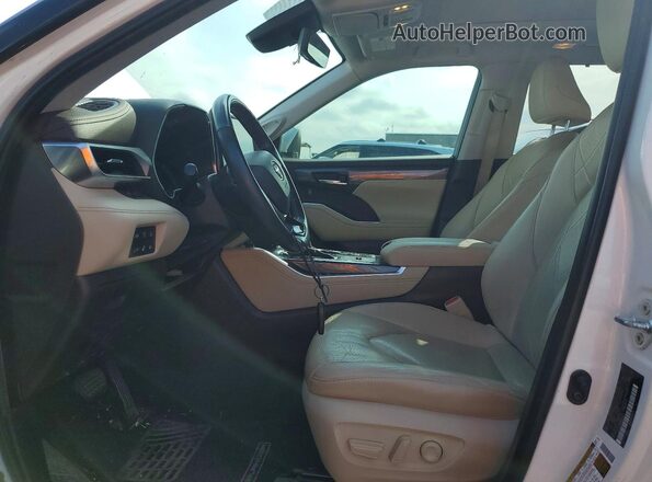 5TDFARAH8MS009421 2021 TOYOTA HIGHLANDER White წინა სალონის ხედი