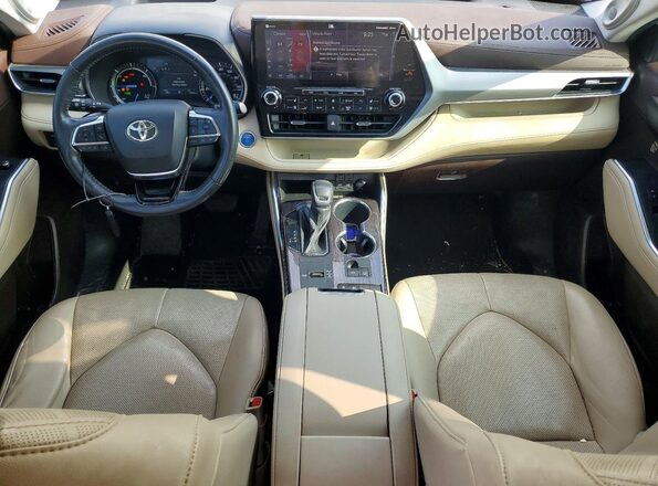 5TDFARAH8MS009421 2021 TOYOTA HIGHLANDER White წინა პანელის ხედი