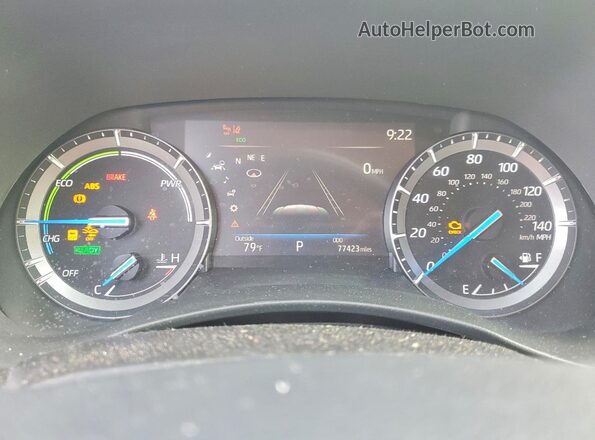 5TDFARAH8MS009421 2021 TOYOTA HIGHLANDER White ხელსაწყოთა პანელის ხედი