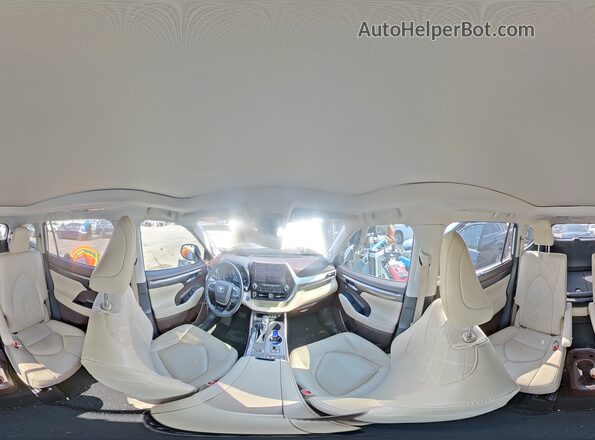 5TDFARAH8MS009421 2021 TOYOTA HIGHLANDER White სალონის 360-გრადუსიანი ხედი