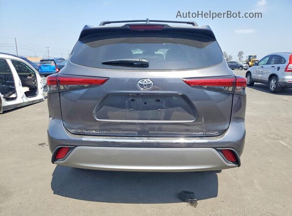 5TDFZRAH5MS039789 2021 TOYOTA HIGHLANDER Gray Widok z tyłu