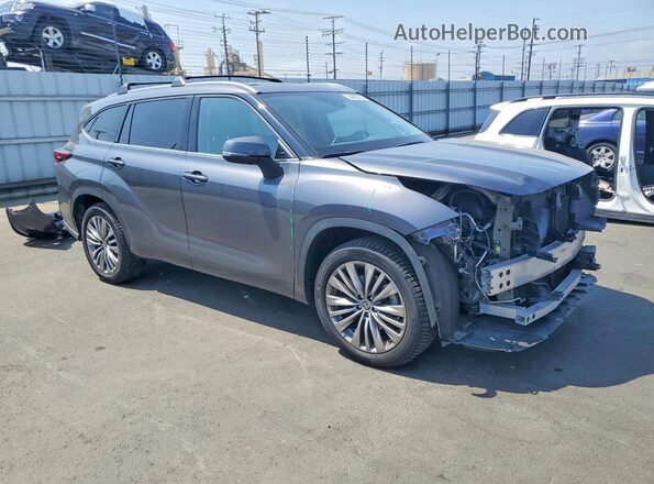 5TDFZRAH5MS039789 2021 TOYOTA HIGHLANDER Gray Przód prawy