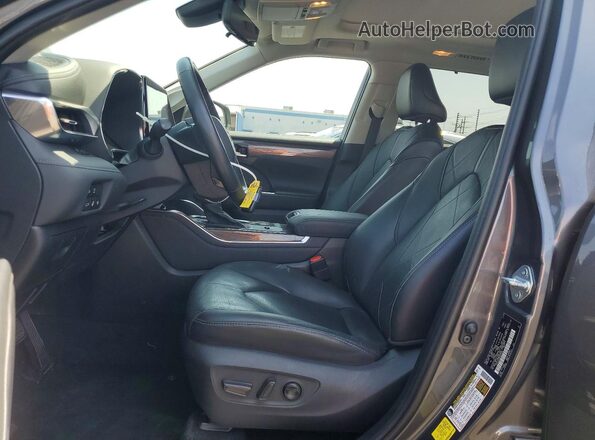 5TDFZRAH5MS039789 2021 TOYOTA HIGHLANDER Gray Widok wnętrza z przodu