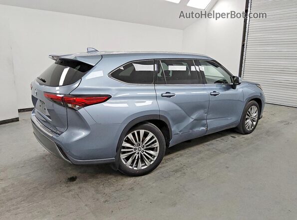 5TDFZRBH1NS215737 2022 TOYOTA HIGHLANDER Blue Задня права чверть