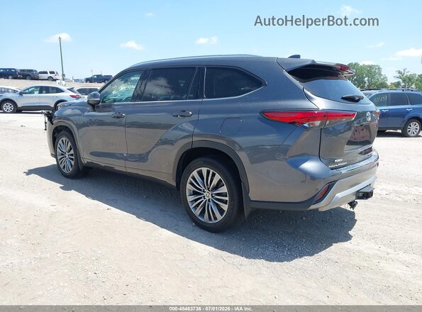 5TDFZRBH2MS135927 2021 TOYOTA HIGHLANDER Gray Trasero izquierdo