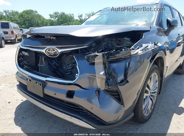 5TDFZRBH2MS135927 2021 TOYOTA HIGHLANDER Gray Vista frontal