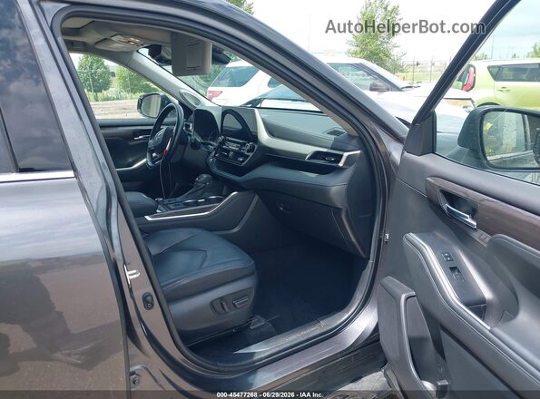 5TDFZRBH2NS214192 2022 TOYOTA HIGHLANDER Gray წინა სალონის ხედი
