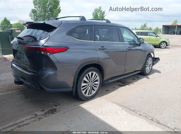 5TDFZRBH2NS214192 2022 TOYOTA HIGHLANDER Gray უკანა მარჯვენა