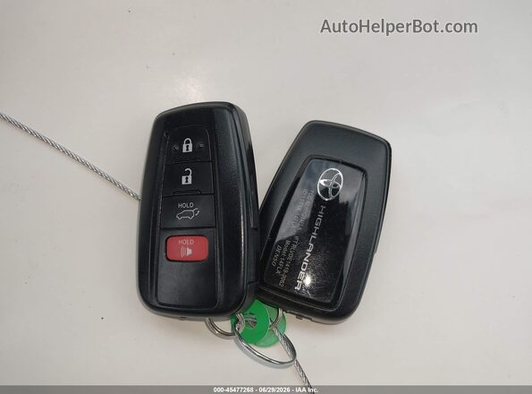 5TDFZRBH2NS214192 2022 TOYOTA HIGHLANDER Gray წინა პანელის ხედი