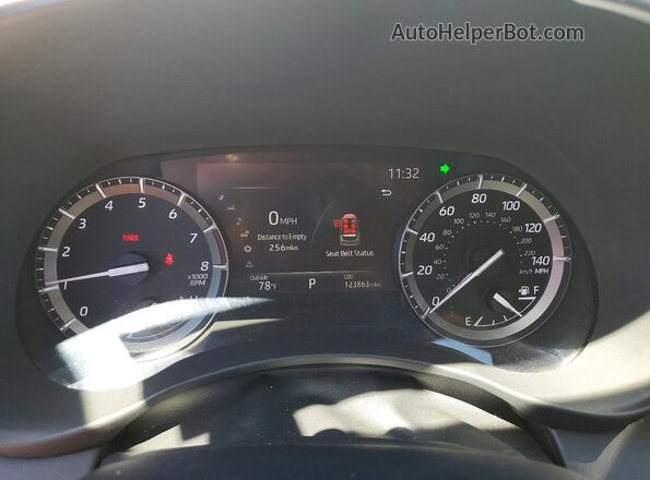 5TDFZRBH3LS021577 2020 TOYOTA HIGHLANDER White Вид щитка приладів
