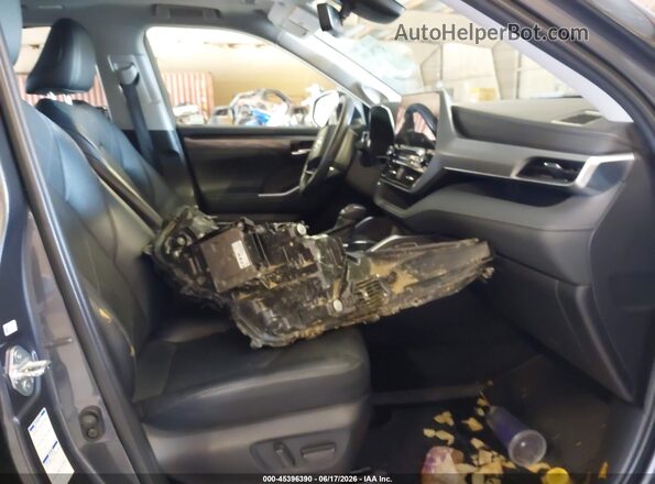 5TDFZRBH3NS210863 2022 TOYOTA HIGHLANDER Gray Widok wnętrza z przodu