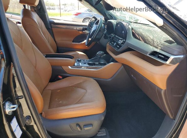 5TDFZRBH5MS148705 2021 TOYOTA HIGHLANDER Black Front interior view
