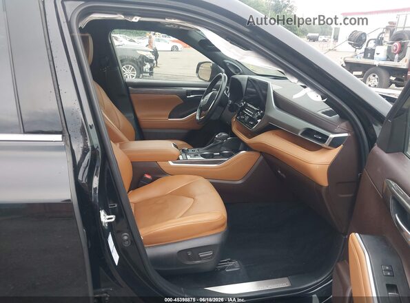 5TDFZRBH6NS206242 2022 TOYOTA HIGHLANDER Black Front interior view