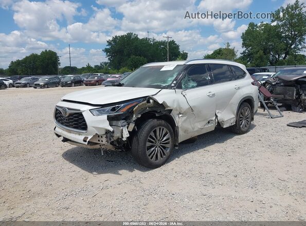 5TDFZRBH8LS001504 2020 TOYOTA HIGHLANDER White Առջևի ձախ երեք քառորդ տեսարան