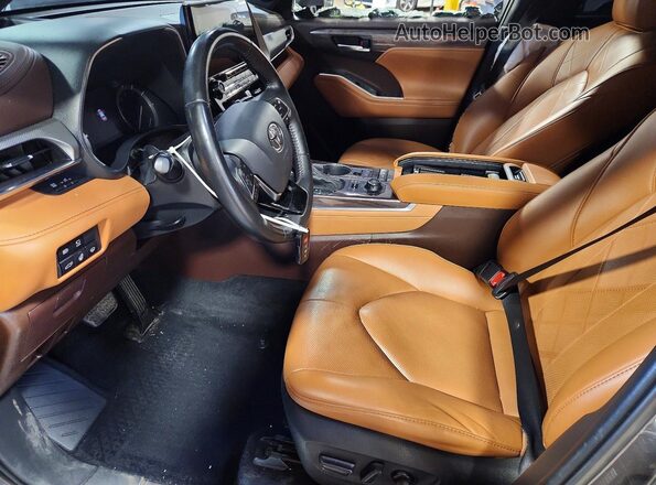 5TDFZRBH8MS130201 2021 TOYOTA HIGHLANDER Gray Вид салону спереду