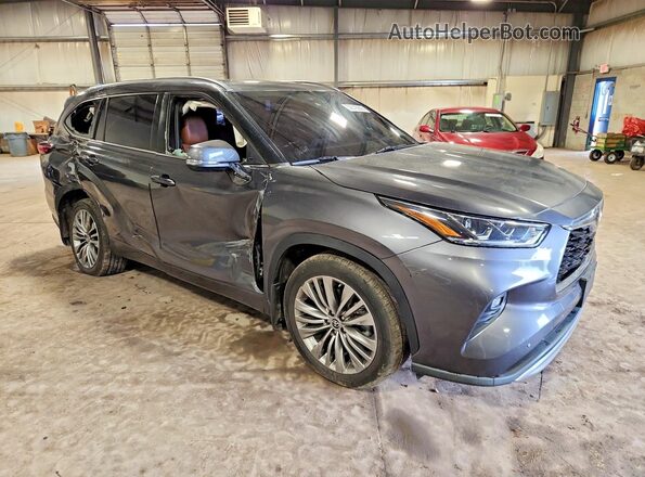 5TDFZRBH8MS130201 2021 TOYOTA HIGHLANDER Gray Передня права чверть