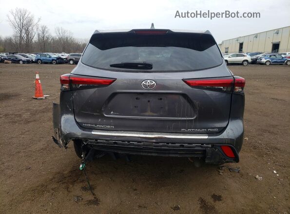 5TDFZRBH9LS052090 2020 TOYOTA HIGHLANDER Серый Вид сзади