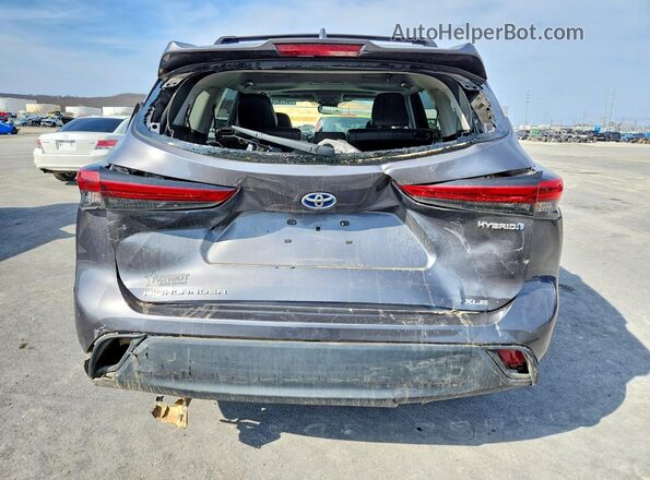 5TDGARAH0NS510096 2022 TOYOTA HIGHLANDER Gray უკანა ხედი
