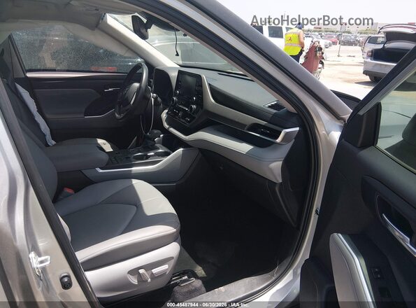 5TDGARAH8NS515871 2022 TOYOTA HIGHLANDER Silver Tył prawy