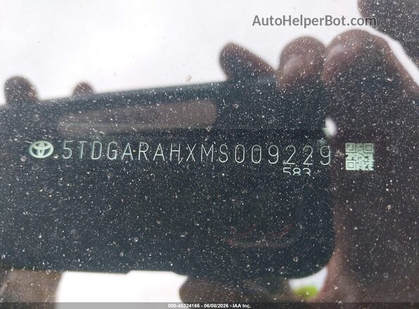 5TDGARAHXMS009229 2021 TOYOTA HIGHLANDER Gray 