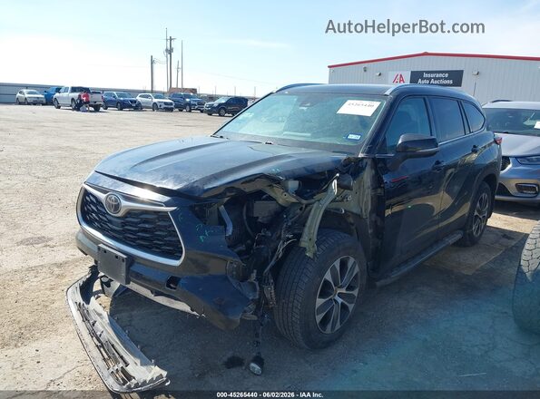 5TDGZRAH2MS536691 2021 TOYOTA HIGHLANDER Black Передня ліва чверть