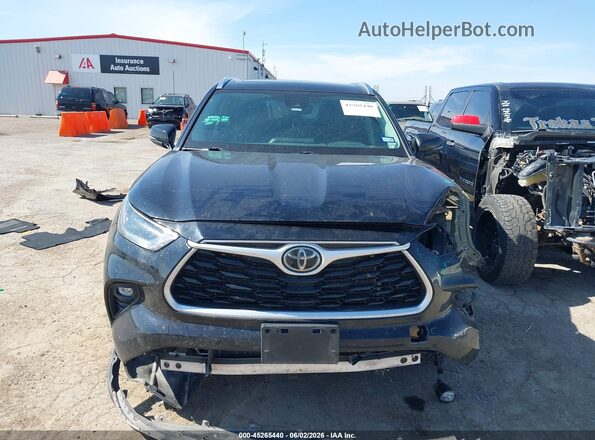 5TDGZRAH2MS536691 2021 TOYOTA HIGHLANDER Black Вид задньої частини салону