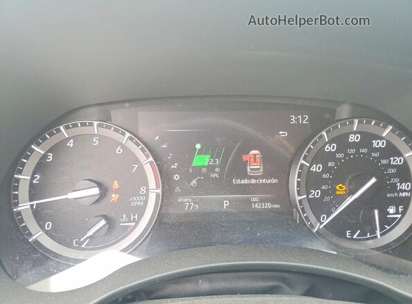 5TDGZRAH4LS021836 2020 TOYOTA HIGHLANDER White Instrument cluster view