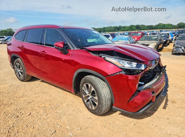 5TDGZRAH4LS506140 2020 TOYOTA HIGHLANDER Red Delantero derecho
