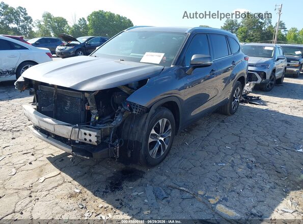 5TDGZRAH5LS505014 2020 TOYOTA HIGHLANDER Gray Vista tres cuartos delantera izquierda