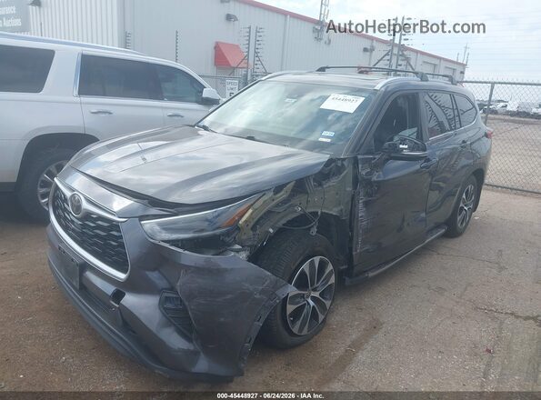 5TDGZRAH5MS068908 2021 TOYOTA HIGHLANDER Gray Front left