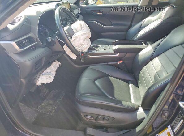 5TDGZRAH6LS009672 2020 TOYOTA HIGHLANDER Blue Front interior view