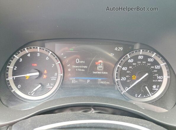 5TDGZRAH6LS009672 2020 TOYOTA HIGHLANDER Blue Instrument cluster view