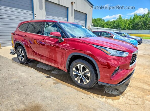 5TDGZRAH6LS506026 2020 TOYOTA HIGHLANDER Red Delantero derecho