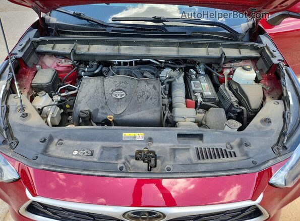 5TDGZRAH6LS506026 2020 TOYOTA HIGHLANDER Red Vista del compartimento del motor
