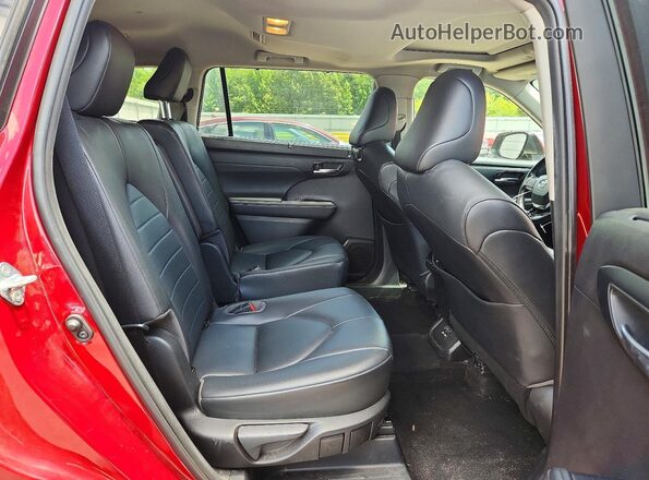 5TDGZRAH6LS506026 2020 TOYOTA HIGHLANDER Red Vista interior trasera
