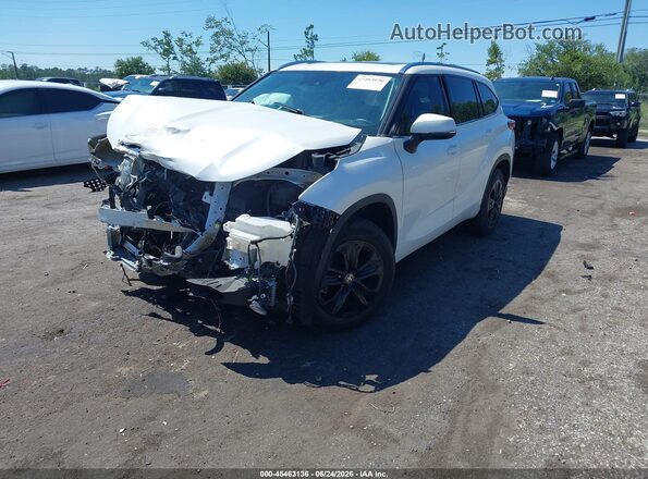 5TDGZRAH8LS022097 2020 TOYOTA HIGHLANDER White წინა მარცხენა ხედი სამი მეოთხედიდან