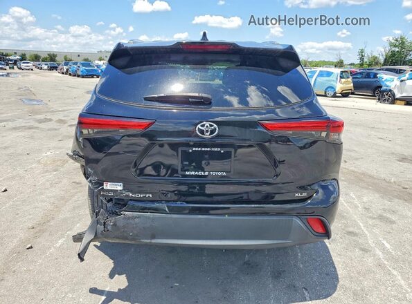 5TDGZRAH8MS086366 2021 TOYOTA HIGHLANDER Black Հետևի տեսք