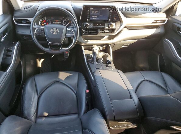 5TDGZRAH8MS086366 2021 TOYOTA HIGHLANDER Black Առջևի վահանակի տեսք