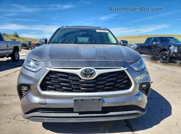5TDGZRAH9LS021461 2020 TOYOTA HIGHLANDER Gray Դիմացի տեսք