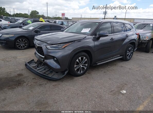 5TDGZRAH9MS066174 2021 TOYOTA HIGHLANDER Gray წინა მარცხენა ხედი სამი მეოთხედიდან
