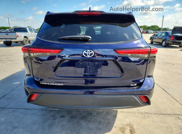 5TDGZRAHXLS020285 2020 TOYOTA HIGHLANDER Blue Rear view